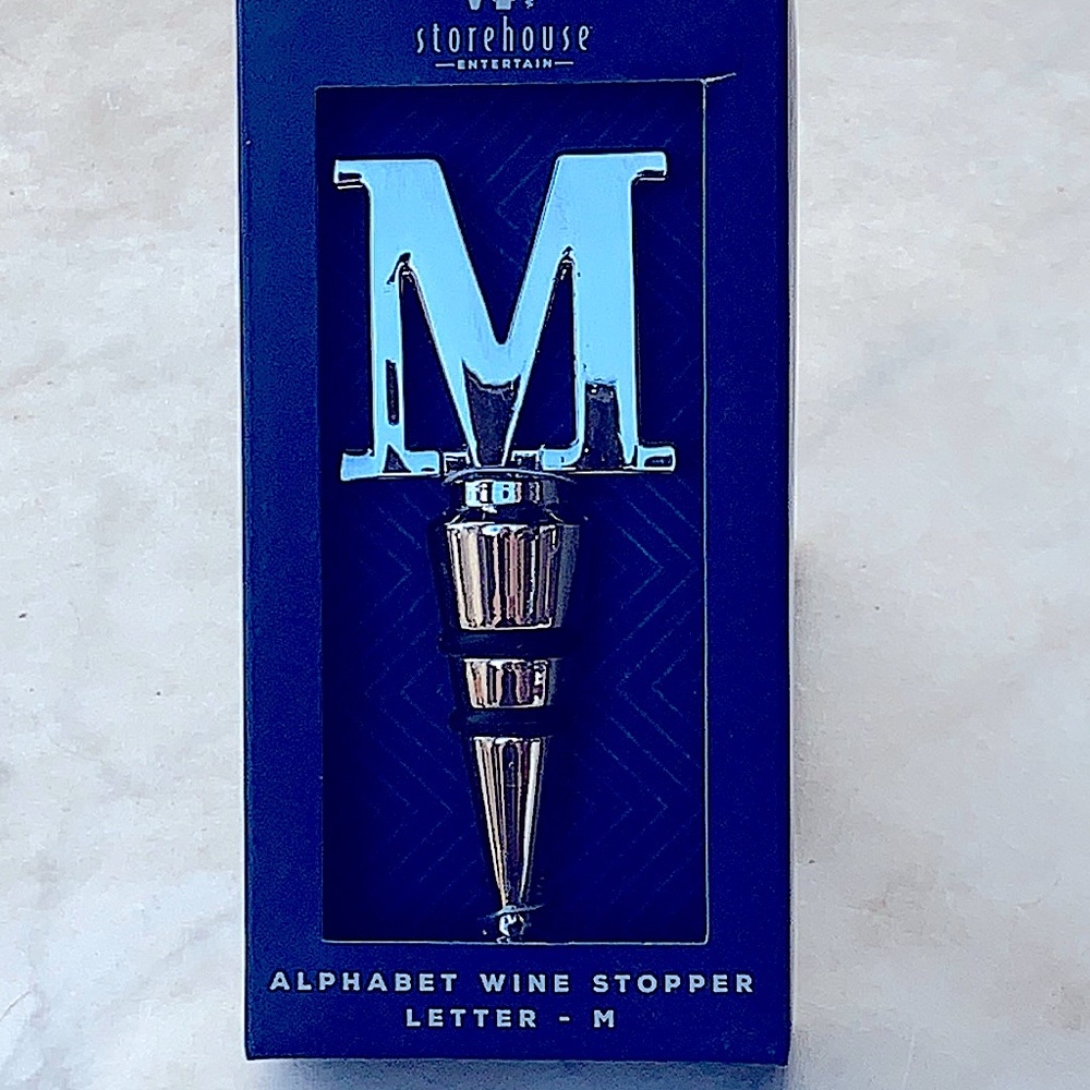 STOREHOUSE ENTERTAIN ALPHABET M WINE STOPPER